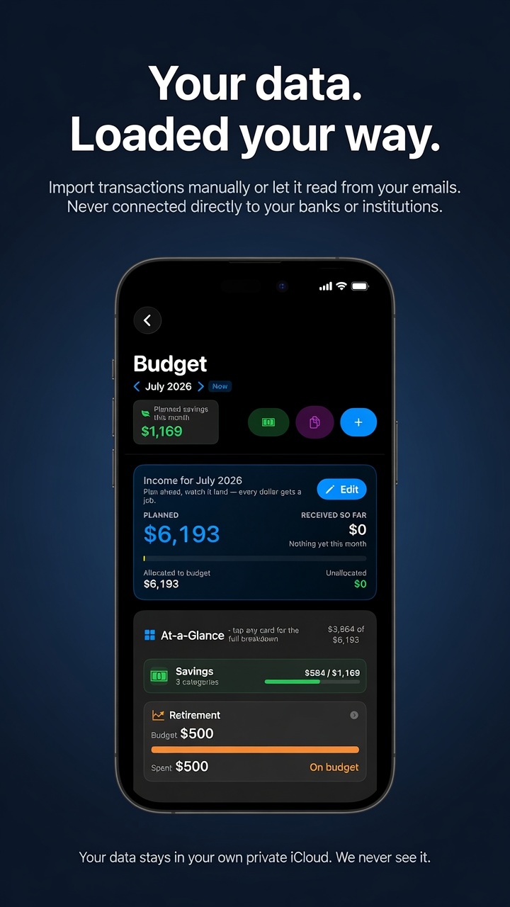 Thrive zero-based budget on iPhone - every dollar gets a job